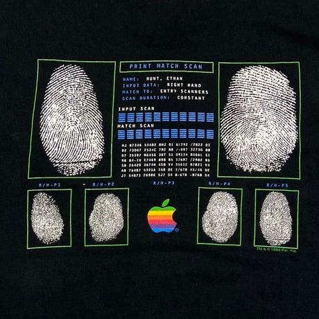 APPLE MISSION IMPOSSIBLE FINGERPRINT SCAN FRUIT OF THE LOOM MEDIUM 8295