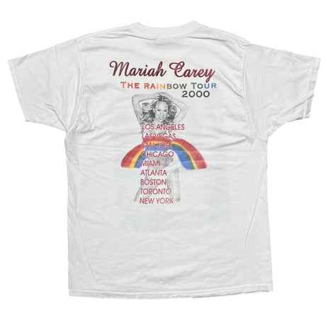 Mariah Carey THE RAINBOW TOUR 2000 BOOTLEG WHITE FRUIT OF THE LOOM XL 4106