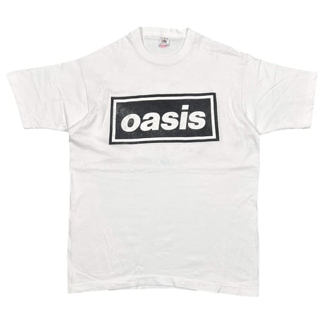 oasis BOX LOGO BACK CIRCLE PRINT WHITE FRUIT OF THE LOOM XL 1187