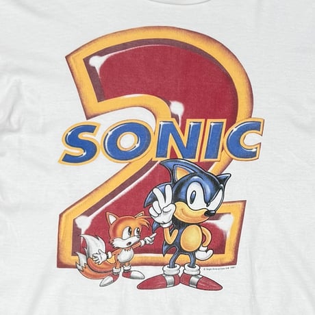 SEGA SONIC THE HEDGEHOG 2 VIDEO GAME PROMO WHITE EURO LARGE 9788