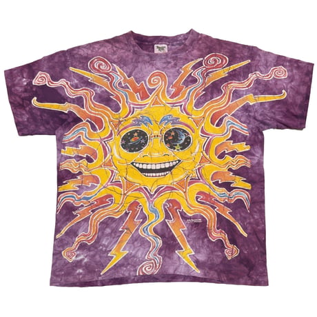 OLD & VINTAGE 1995 THE MOUNTAIN SUN & MOON TIE DYE PURPLE TENNESSEE RIVER XL 0048