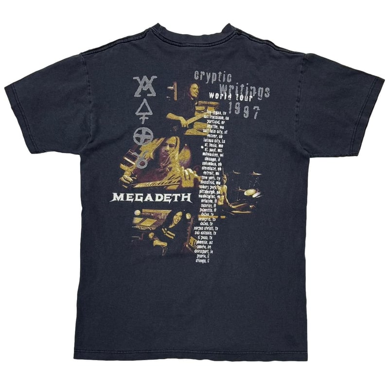 Megadeth 1997 WORLD TOUR Tシャツ M MEGADETH CRYPTIC WRITINGS WORLD TOUR 1997 LARGE