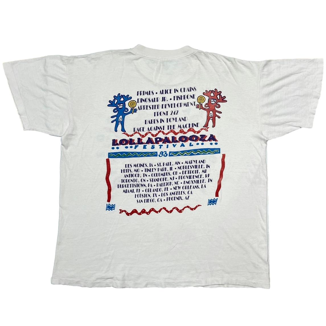 ALICE IN CHAINS LOLLAPALOOZA 1993 WHITE FITS XL