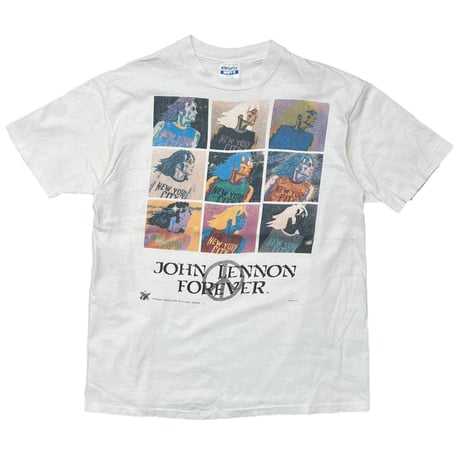 JOHN LENNON FOREVER ANDY WARHOL PARODY WHITE HANES XL 6463