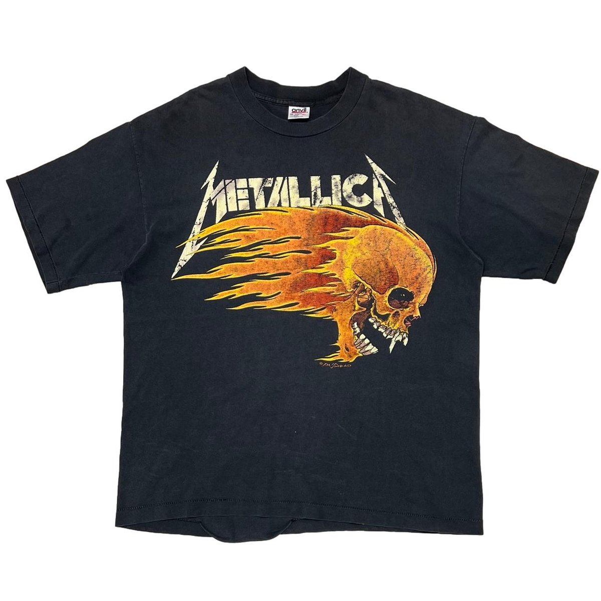 METALLICA PUSHEAD SIDE FLAME SKULL anvil XL 499