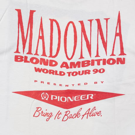 MADONNA BLOND AMBITION WORLD TOUR 90 PRESENTED BY PIONEER WHITE FITS XL 1478