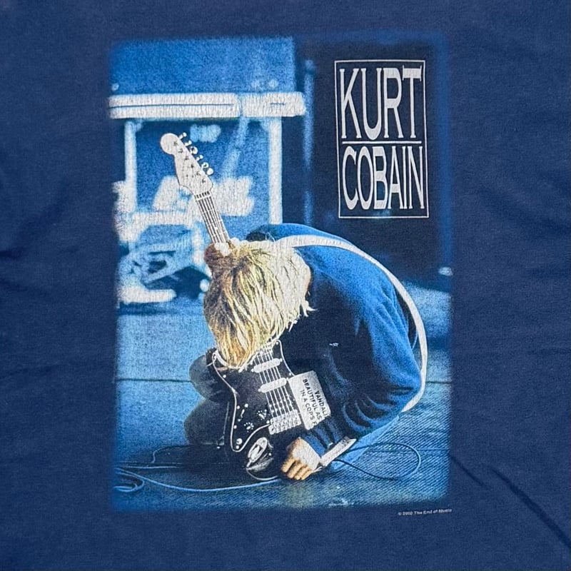 Nirvana  Cobain バンド ヴィンテージ Tシャツ ネイビー Nirvana Kurt Cobain バンド ヴィンテージ Tシャツ ネイビー