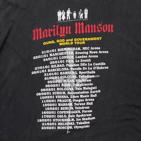 MARILYN MANSON GUNS GOD AND GOVERNMENT BOOTLEG XL 6018