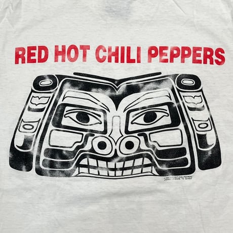RED HOT CHILI PEPPERS 1991 DOUBLE SIDE Aztec WHITE GIANT BY TEE JAYS XL 3649