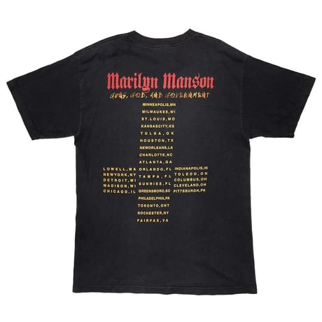 MARILYN MANSON 2000 HOLY WOOD GUNS, GOD, AND GOVERNMENT ALSTYLE LARGE 0782
