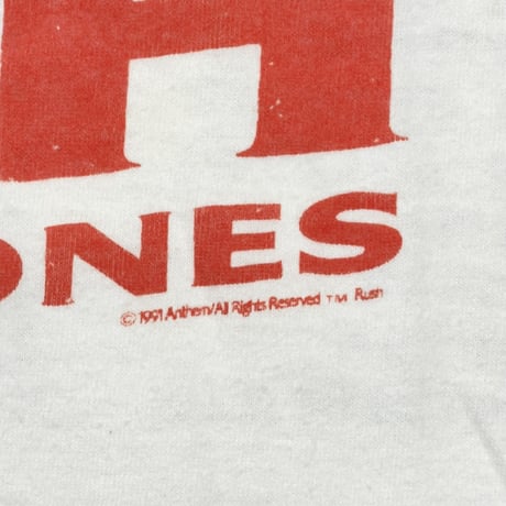 RUSH 1991 ROLL THE BONES TOUR 1991-92 BONE WHITE LARGE 1289