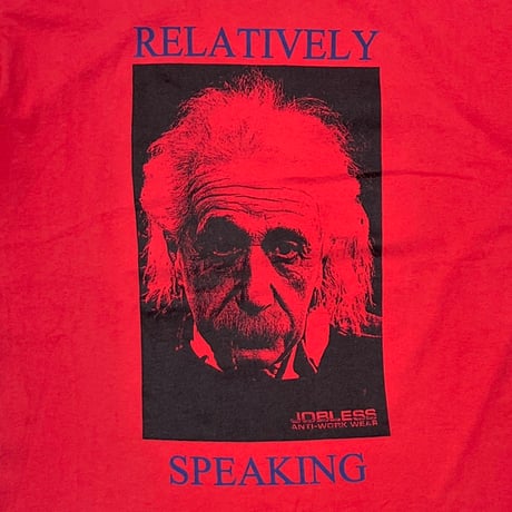 JOBLESS 00s EINSTEIN RED FRUIT OF THE LOOM LARGE 2745