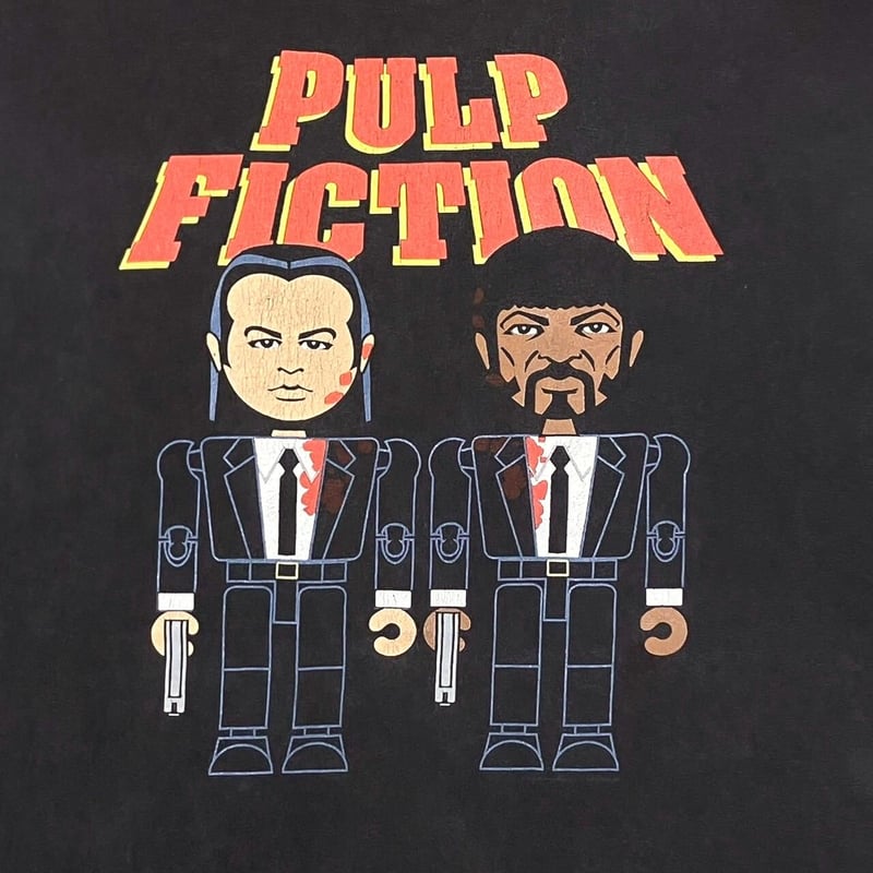 00s PULP FICTION tシャツ TOYS 映画ヴィンテージt GF512 Tシャツ 映画 ムービーT 00s 90s パルプフィクション 黒T
