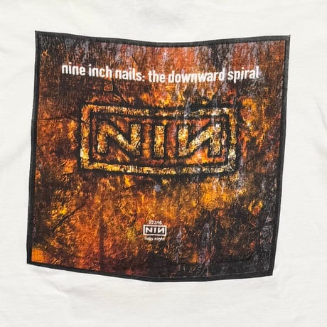 NINE INCH NAILS THE DOWNWARD SPIRAL BOOTLEG WHITE FRUIT OF THE LOOM LARGE 0115