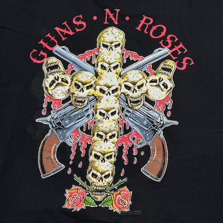 GUNS N' ROSES USE YOUR ILLUSION TOUR 1991-1992 SKULL CROSS BROCKUM OSFA FITS XL 8268