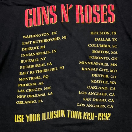 GUNS N' ROSES USE YOUR ILLUSION TOUR 1991-1992 BROCKUM XL 0752