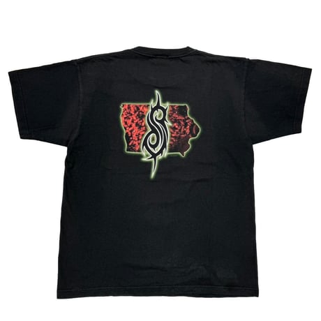 Slipknot 2002 MEMBER & MAGGOT GREEN TEXT LOGO FITS LARGE 1748