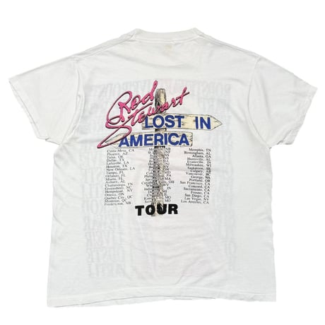 ROD STEWART LOST IN AMERICA TOUR WHITE SCREEN STARS FITS LARGE 8367