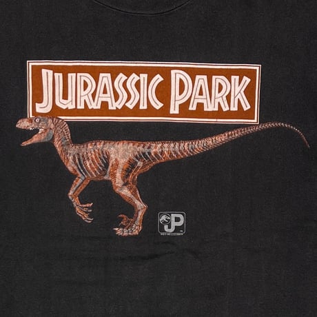 JURASSIC PARK 1993 RAPTOR GLOW IN THE DARK Hanes LARGE 5624
