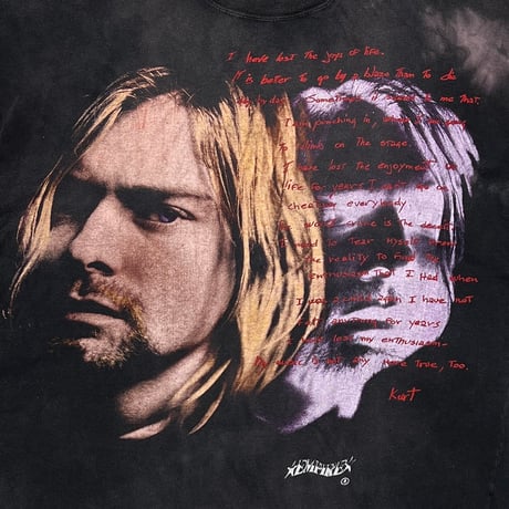 NIRVANA KURT COBAIN EMPIRE MEMORIAL DOUBLE SIDE XL 1616