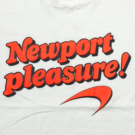 Newport Newport Pleasure! ORANGE TEXT LOGO WHITE FRUIT OF THE LOOM LARGE 6758
