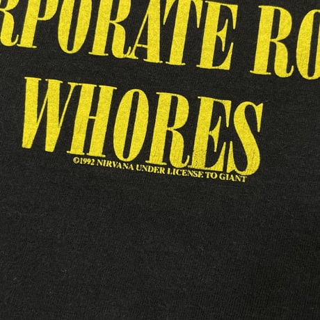 NIRVANA 1992 SMILE GIANT LARGE BACK COPYWRITE 9618
