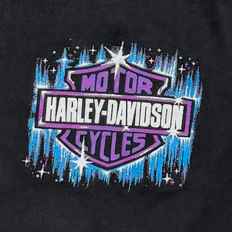 HARLEY DAVIDSON CHROME EMBLEM BOOTLEG Q TEES LARGE 0092