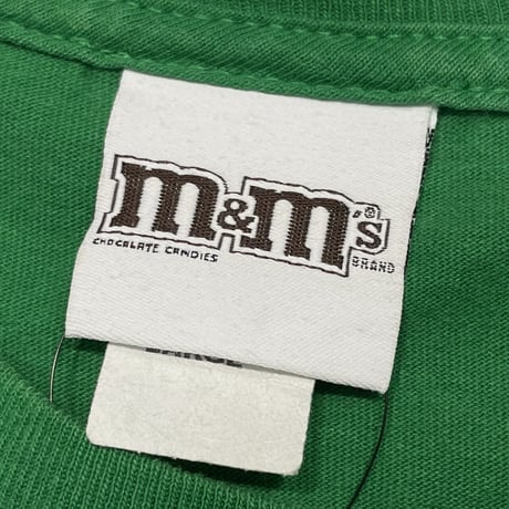 m&m's BIG FACE TEE GREEN LARGE 9231