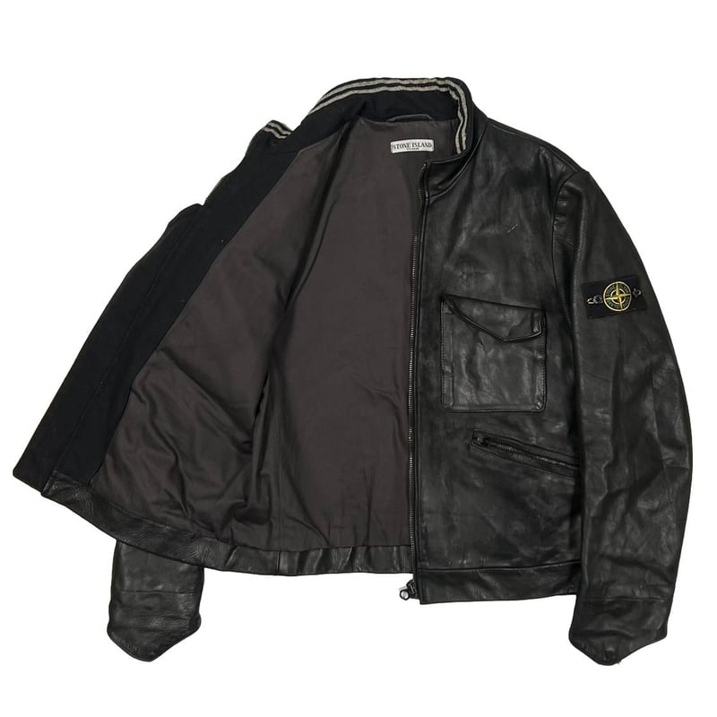 STONE ISLAND COW LEATHER JACKET XXL | greatLAnd