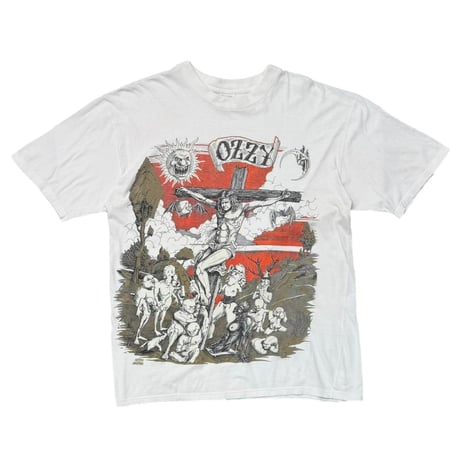 OZZY OSBOURNE JESUS OZZY WHITE BRIGHT GREEN LARGE 0689