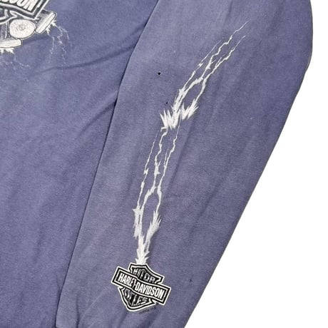 HARLEY DAVIDSON ENGINES SPARK SLEEVE LS LIGHT NAVY LARGE 0186