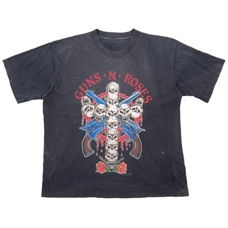 GUNS N' ROSES SKULL CROSS GUN USE YOUR ILLUSION FITS XL 6581
