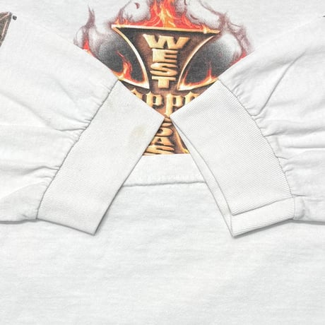 WEST COAST CHOPPERS	FLAMING IRON CROSS BACK CAR LS WHITE FITS XL 0535