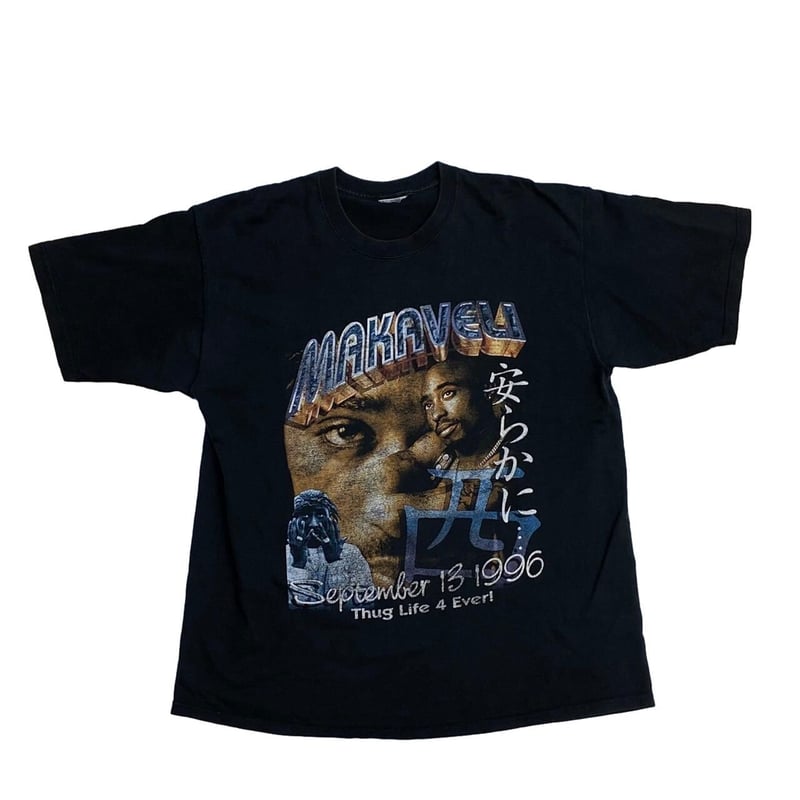 2PAC MAKAVELI 安らかに RAP TEE FITS XL 0612 | great