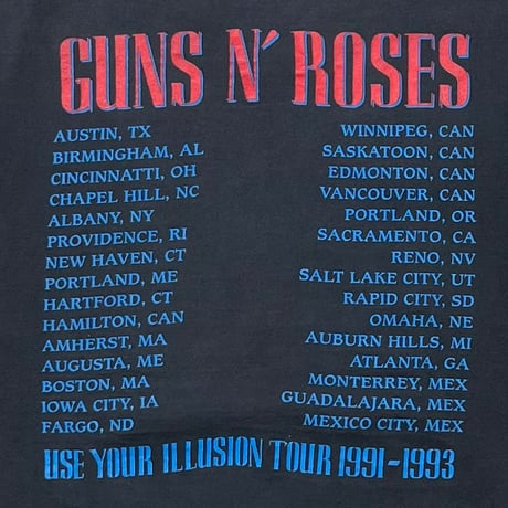 GUNS N' ROSES USE YOUR ILLUSION TOUR 1991-1993 BROCKUM XL 8553