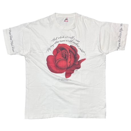 ROMEO AND JULIET 90S ROSE PRINT SHAKEAPEARE WHITE XL 4128
