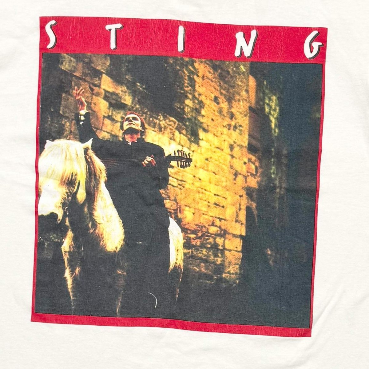 STING DOUBLE SIDE PRINT TOUR WHITE GEM XL 0165