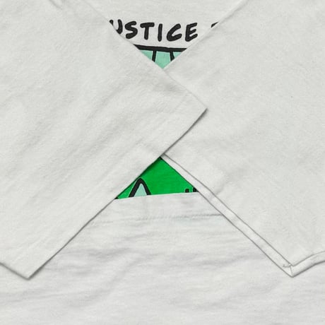 OLD&VINTAGE AND JUSTICE FOR ALL WHITE ONEITA LARGE 6777