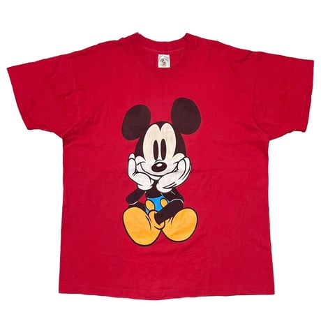 DISNEY VINTAGE MICKEY MOUSE LINK PRINT RED OSFA 7024