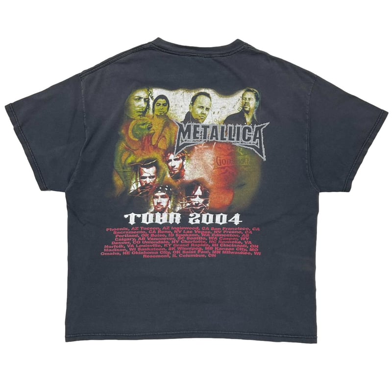 希少 00's LLICA PUSHEAD TOUR 2004 Tシャツ METALLICA 2004 TOUR PUSHEAD BOOTLEG DELTA XL 51
