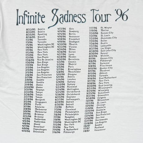 THE SMASHING PUMPKINS INFINITE SADNESS TOUR 1996 WHITE FITS XL 5390