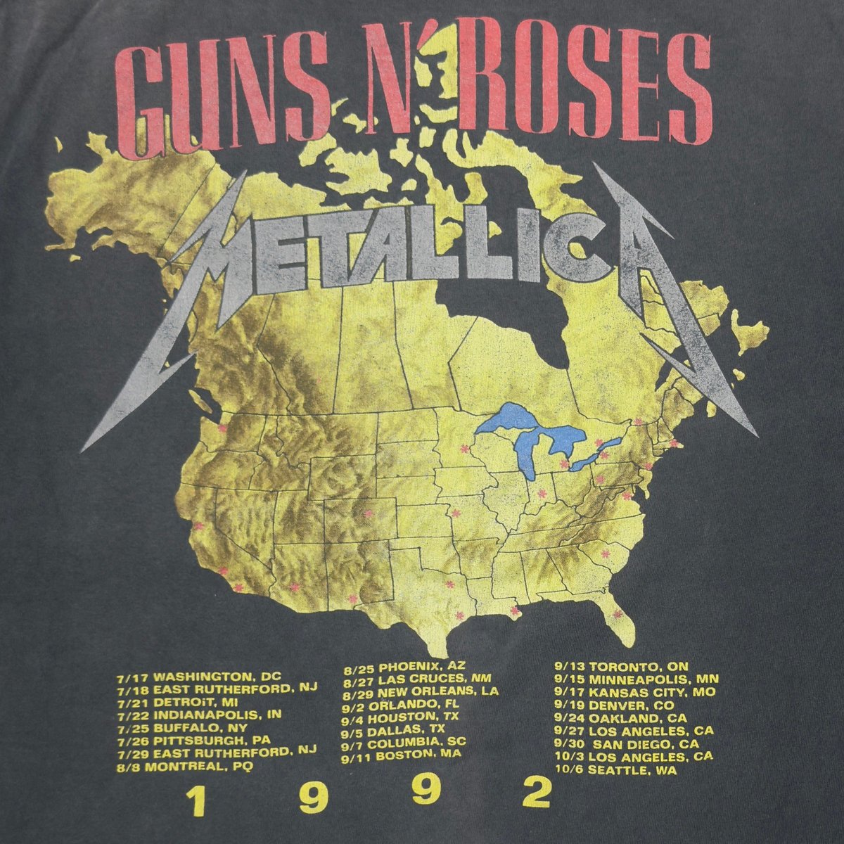 METALLICA x GUNS N' ROSES TOUR 1992 BROCKUM XL