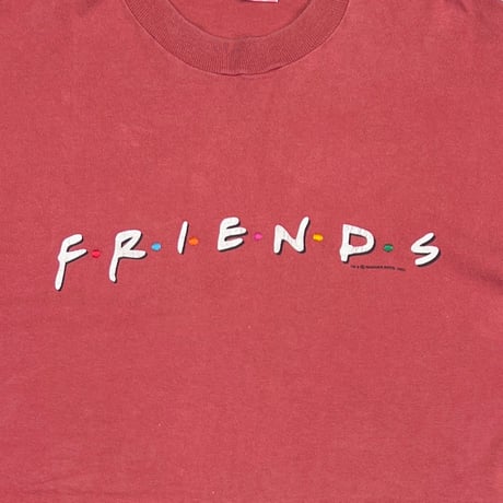 FRIENDS 1995 LOGO MOVIE PROMO FADED RED FRUIT OF THE LOOM XL 2203