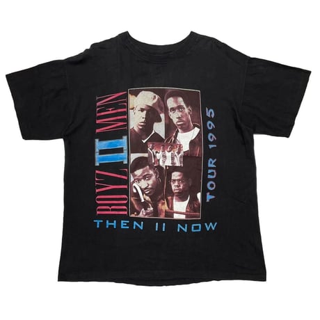 BOYZ 2 MEN THEN 2 NOW TOUR 1995 DOUBLE SIDE BOOTLEG TEE BLACK XL 2720