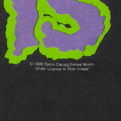 MISFITS 1999 TEXT LOGO PURPLE x GREEN BLUE GRAPE XL 0232