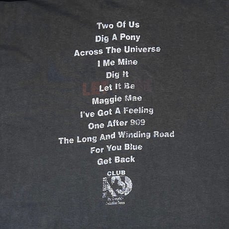 THE BEATLES LET IT BE HANES XXL 9296