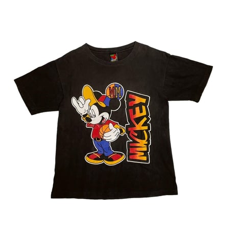 VINTAGE DISNEY MICKEY MOUSE DOUBLE SIDE BLACK LARGE 9248