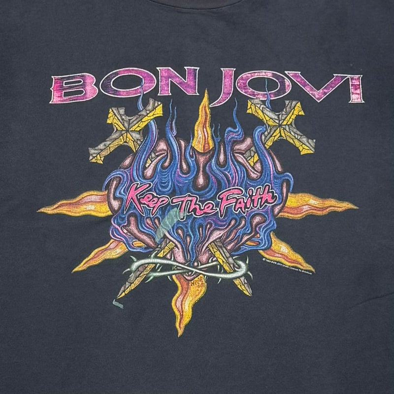 ヴィンテージ BONJOVI BROCKUM Tシャツ サイズXL BONJOVI KEEP THE FAITH 1993 WORLD TOUR BROCKUM