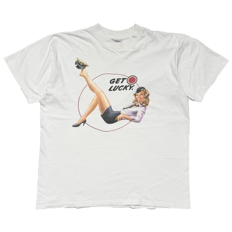 LUCKY STRIKE GET LUCKY PINUP GIRL WHITE XL 6648
