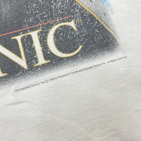 TITANIC MOVIE POSTER TEE WHITE FITS MEDIUM 9665